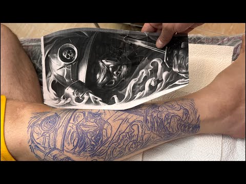 Zar1 LIVE TATTOO SAMURAI BLK N GRY