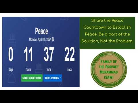 Peace Countdown Livetodaychallengeyourself Zero