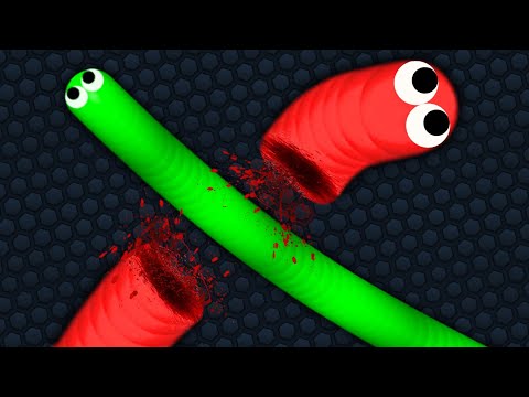 Slither.io A.I. Troll Hacker Snake vs Giant Snakes - Epic Slitherio Gameplay