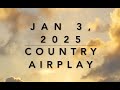 Billboard Top 60 Country Airplay Jan 3 2026