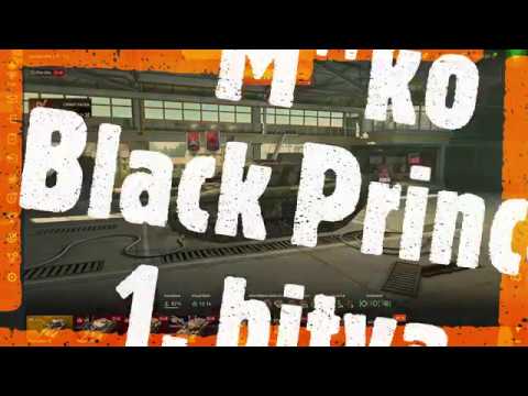 "M"ko Black Prince 1. bitva 75% posádka 7 killů a 3500 DMG