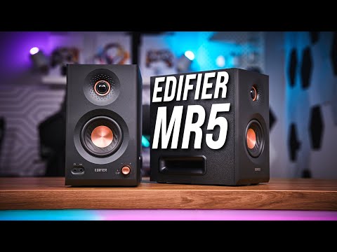 Edifier MR5 2.0 Studio Monitor Bookshelf Speakers, 110W(RMS), Hi-Res Audio, Bluetooth 6.0, 3-Way Active Design, Room Compensation, XLR/TRS/RCA Inputs, Compact Size for Home Studio & Music - Black video review thumbnail