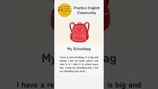English Listening Practice – My School Bag | Short English Story with Subtitles