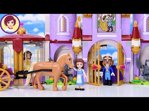 Belle and the Beast's Castle (with Belle's blue dress!) Lego Disney Princess build & review