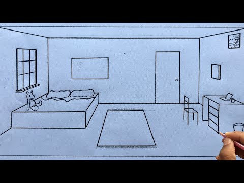 How to Draw a Room in 1-Point Perspective Step by Step for Beginners