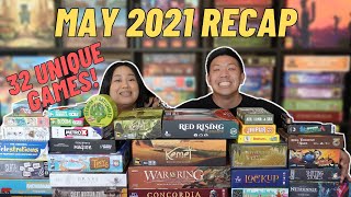 May 2021 Monthly Board Game Recap | 32+ unique games!