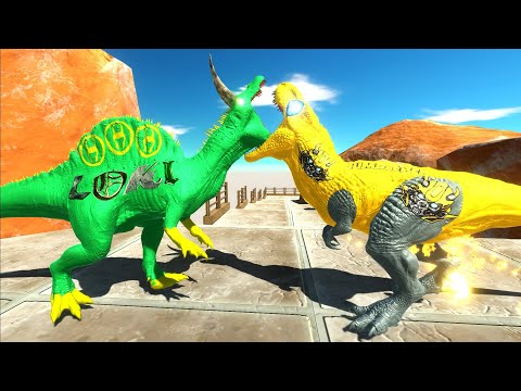 BUMBLEBEE T REX MOUNTAIN DEATH CLIMB - Animal Revolt Battle Simulator