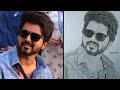 Drawing Master Vijay Pencil Drawing Thalapathy Drawing PS Tamil Arts