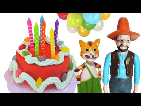 Pettson och Findus bakar en smaskig tårta i Playdoh - Lek och Lär med Pettson och Findus