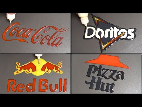 Food Logo Edible Pancake art - Coca Cola, McDonald, Doritos, Red Bull etc...