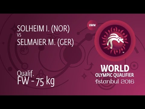 Qual. FW - 75 kg: M. SELMAIER (GER) df. I. SOLHEIM (NOR), 7-2