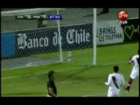 peru 1 chile 0  eliminatorias brasil 2014 tv chilena
