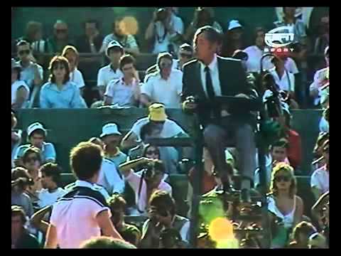 McEnroe Lendl 1984 French Open - Linesman gets snippy