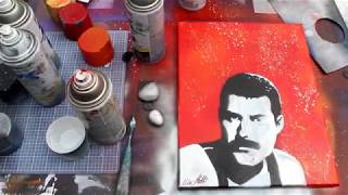 Spray Paint Art TIME LAPSE: Freddie Mercury