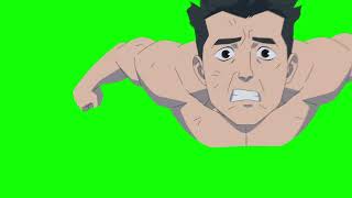 Mark flying away scared — Invincible s4e7 green screen