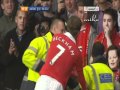 Fan goes to David Beckham in a match honoring Gary Neville 2011