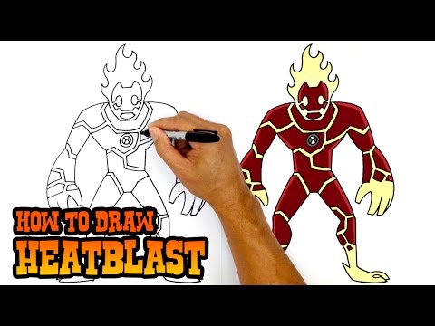 How to Draw Ben 10 | Heatblast - YouTube