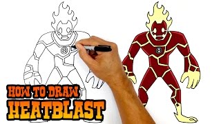 Download lagu How to Draw Ben 10 | Heatblast mp3