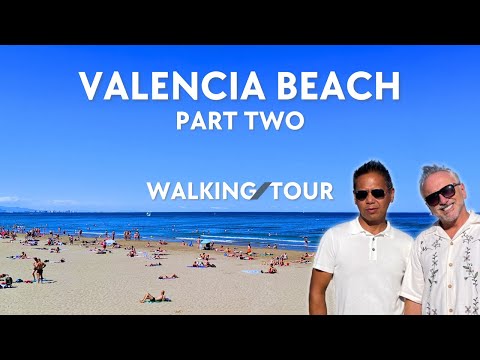 Valencia Beach 🇪🇸 Walking Tour Part 2: Exploring El Cabanyal Beach in 4K