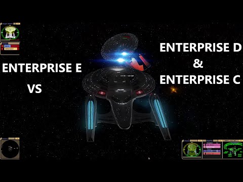 USS Enterprise E VS USS Enterprise D & USS Enterprise C | Generations Battle | Star Trek Bridge Comm
