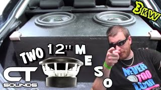 Blowing a Skar Audio Subwoofer & 12" MESO Subs FLEXING w/ CT Sounds CT3000.1D Bass Amp