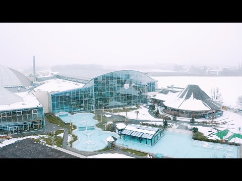 Drohnenflug über die größte Therme der Welt | Winter 2021 | Therme Erding