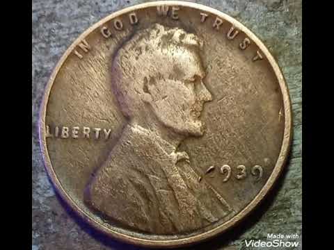 1939 Error one cent Lincoln penny United States America coin Value and price rare.
