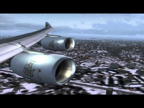 TheFlightHD - Emirates Airbus A340-500 - Landing at Heathrow