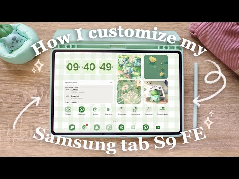 How I customize my Samsung tablet S9 FE 🎀 aesthetic perfect for students ✨