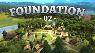 Rustic church, commoners, meat, fish! // FOUNDATION 1.0 gameplay fr ep.02