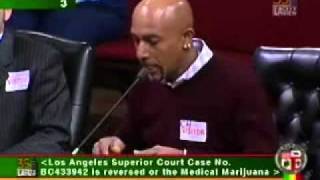Montel Williams testifies before the Los Angeles City Council regarding medical marijuana