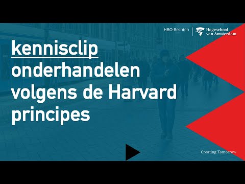 De Harvard principes van onderhandelen