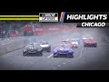 Denny Hamlin leads the field to green in Chicago