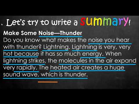 How to write a summary: Non-fiction text