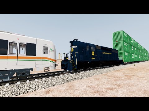 Crazy High Speed Train Crashes #73 - Beamng drive | Dancing Cars
