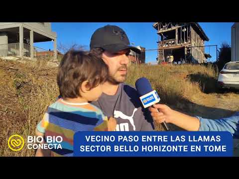 🟡🔵HOY| VECINO DE TOME, RELATÓ EL DRAMATICO MOMENTO QUE VIVIÓ JUNTO A SU FAMILIA AL HUIR DEL FUEGO.