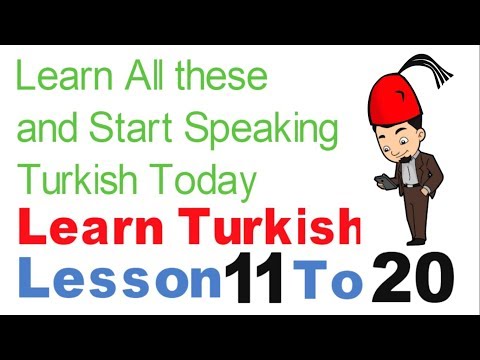 Learn Turkish & Speak From Today - Day 2 - (Lesson 11 To 20)