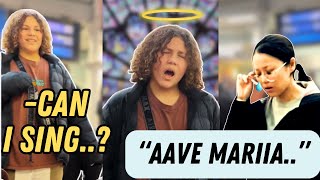 SHY KID sings on PUBLIC PIANO 🎹 everyone cry 😱😭 Ave Maria  @dylanbhmusic
