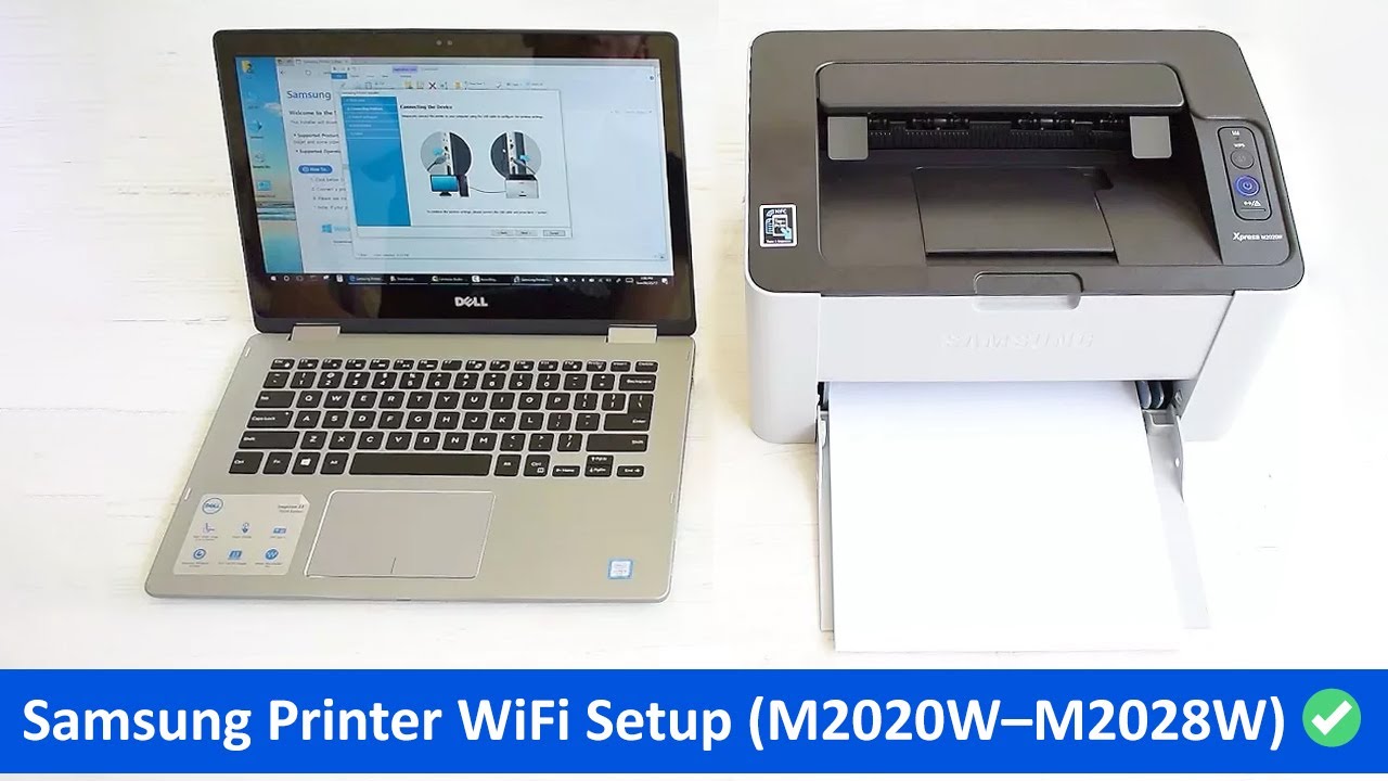 Unboxing and Wireless setup Samsung Xpress M2020W, M2022W, M2024W, M2026W, M2028W Laser Printer