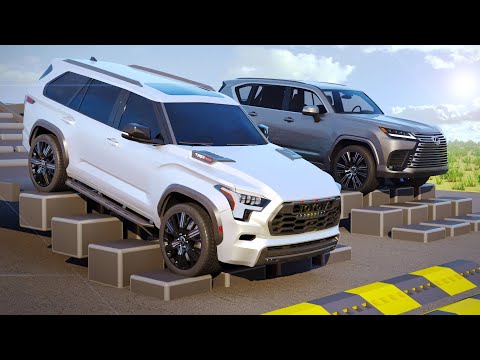 Toyota Sequoia vs Lexus LX 600 – Real Drive & Obstacle Test | 3DMCAR
