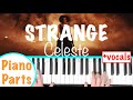 How to play STRANGE - Celeste Piano Tutorial (Chords Accompaniment)