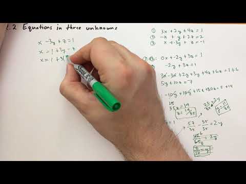 2 2 Equations in three unknowns Basic Mathematics