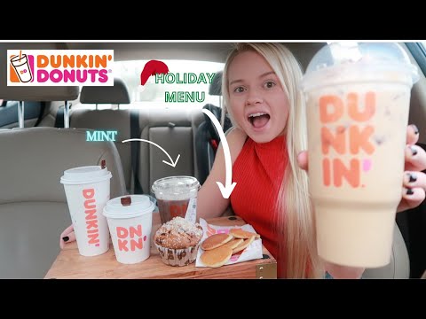 *NEW* The ENTIRE Dunkin' Donuts Holiday Menu 2021 |...