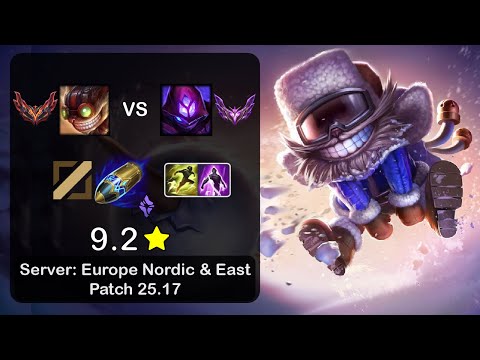 Ziggs Mid vs Malzahar - EUNE GrandMaster - Patch 25.17