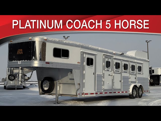 Preview image of Platinum Coach 5 Horse Gooseneck With A Folding Rear Tack youtube video