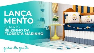 Quarto de Bebê Reizinho da Floresta Marinho - Grão de Gente
