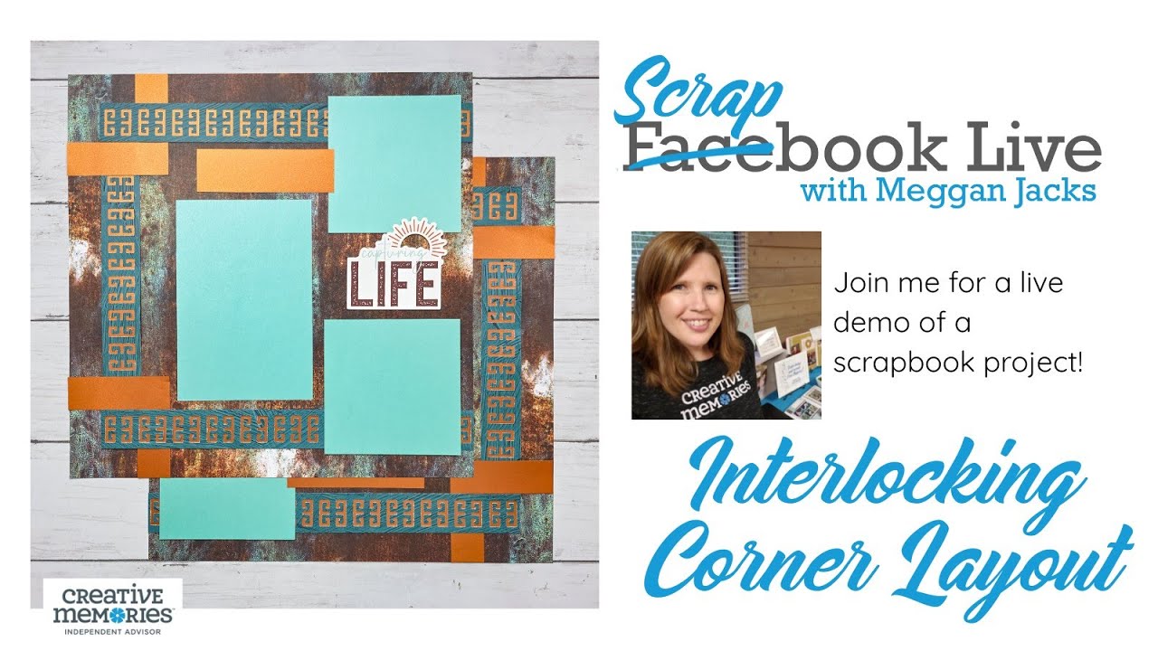 Scrapbook Live - Interlocking Corner 2-page Layout with Copper Canyon 2 and Ancient Key BMC