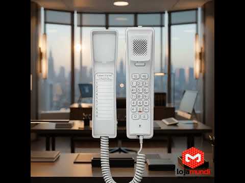 Video do produto Telefone IP Fanvil H2U 2 Linhas SIP PoE Áudio HD Compacto Branco Hotelaria