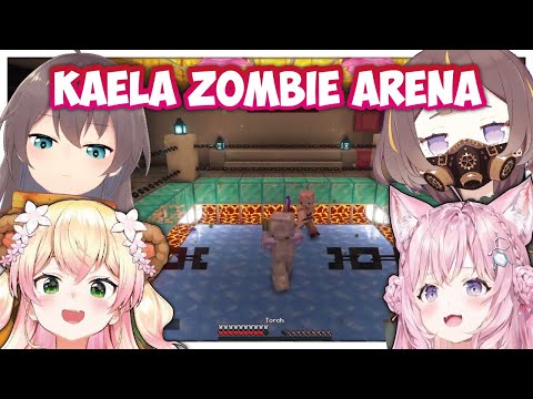 Hololive Members Challenge Kaela's "ZOMBIE ARENA" during minecraft summer festival