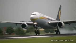 preview picture of video '[HD 720p] BEAUTIFUL 2x JET AIRWAYS A330-200 LANDING BRUSSELS ZAVENTEM RW25L'